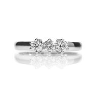 Anello Promesse Donna in Oro bianco Diamante 0.30 Ct TRY030-15 - TRY030-15